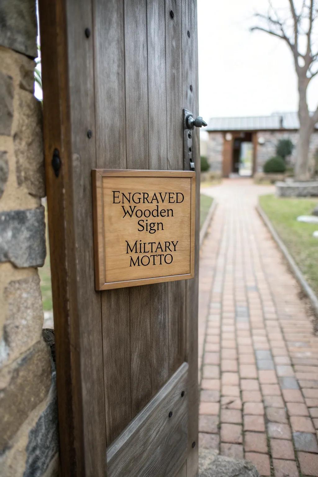 Engraved wooden signs bring charm and sentiment to any space.