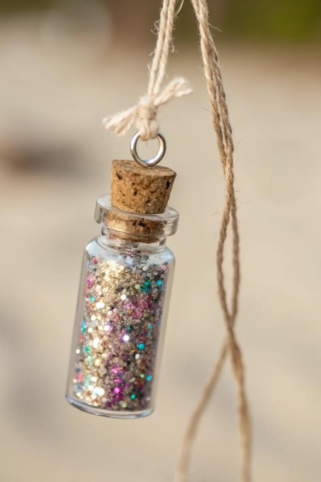 Add a touch of magic to your decor with this dazzling glitter charm!