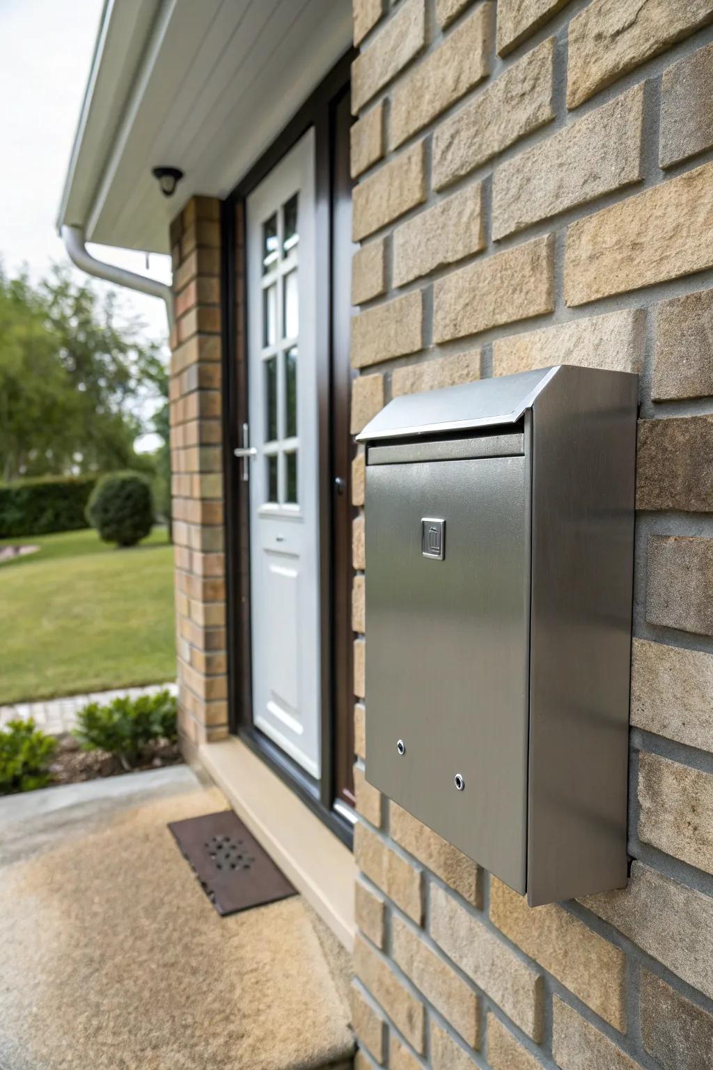 Wall-mounted mailboxes offer convenience and style.