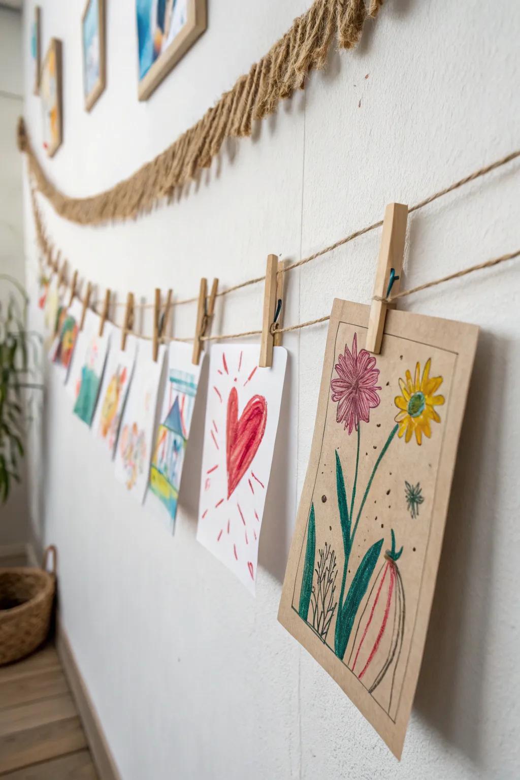 Inspiring little artists: A charming display of creativity and confidence.