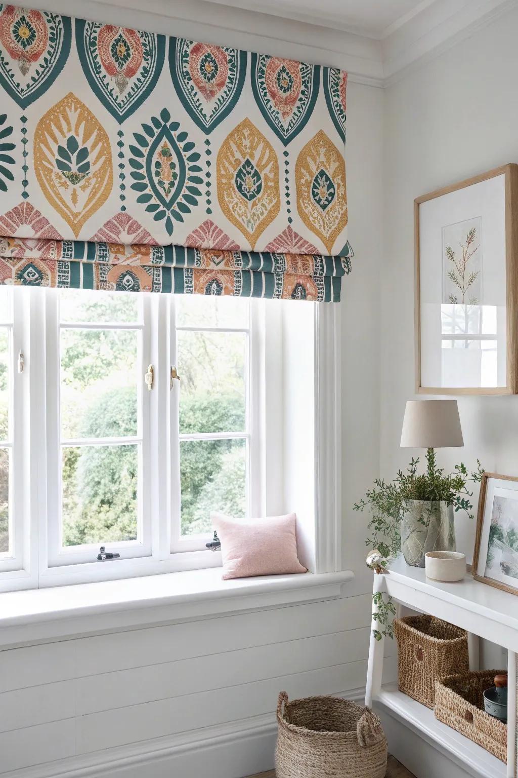 Elevate your space with a no-sew wallpaper valance—where Scandinavian simplicity meets Boho charm. 🌿✨