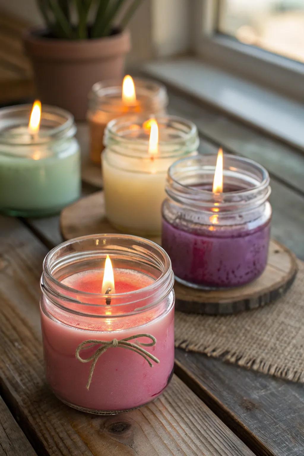 DIY scented candles to light up Valentine's Day.