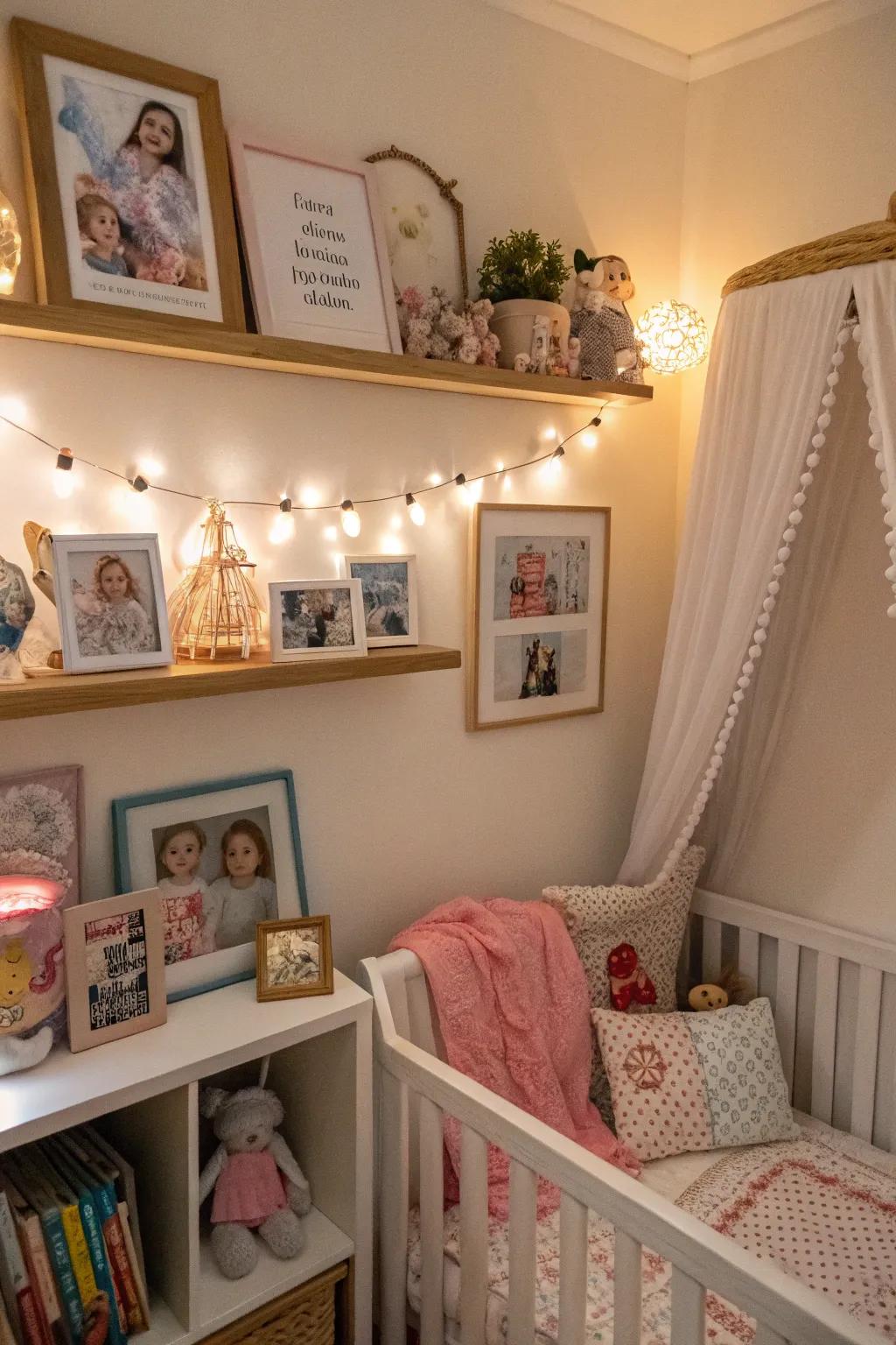 Sentimental decor that makes a nursery corner truly special.