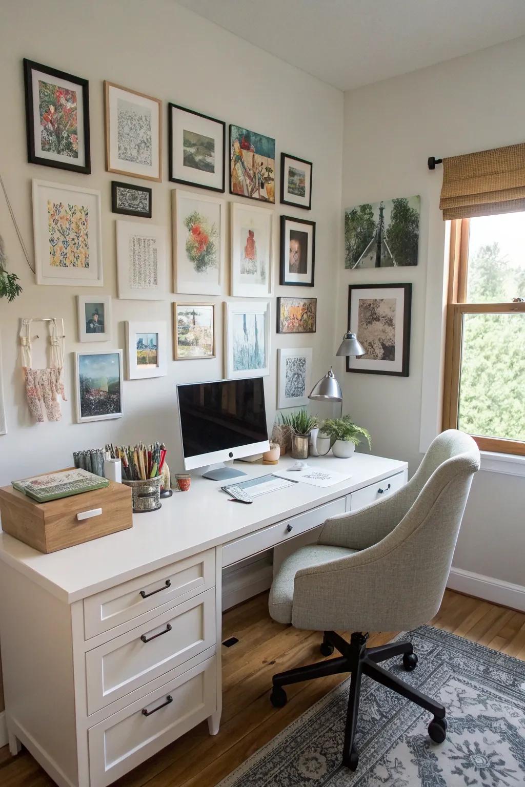 Artwork adds personality and inspiration to your office.