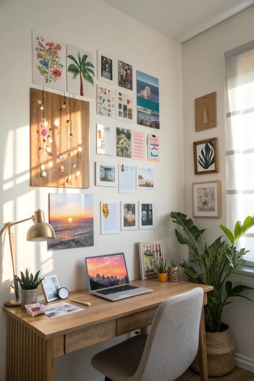 Inspiration corners can fuel creativity and motivation.