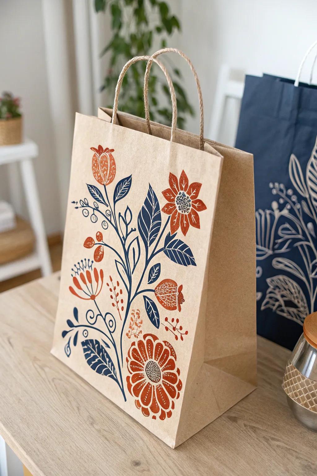 Elevate your packaging with bold stenciled designs that bring a touch of artistry and charm.