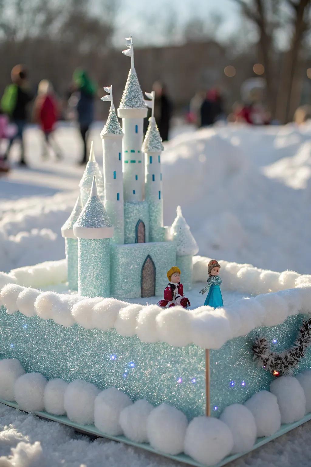 Step into a Frozen Fantasy: A magical ice kingdom crafted with love and glittering charm!
