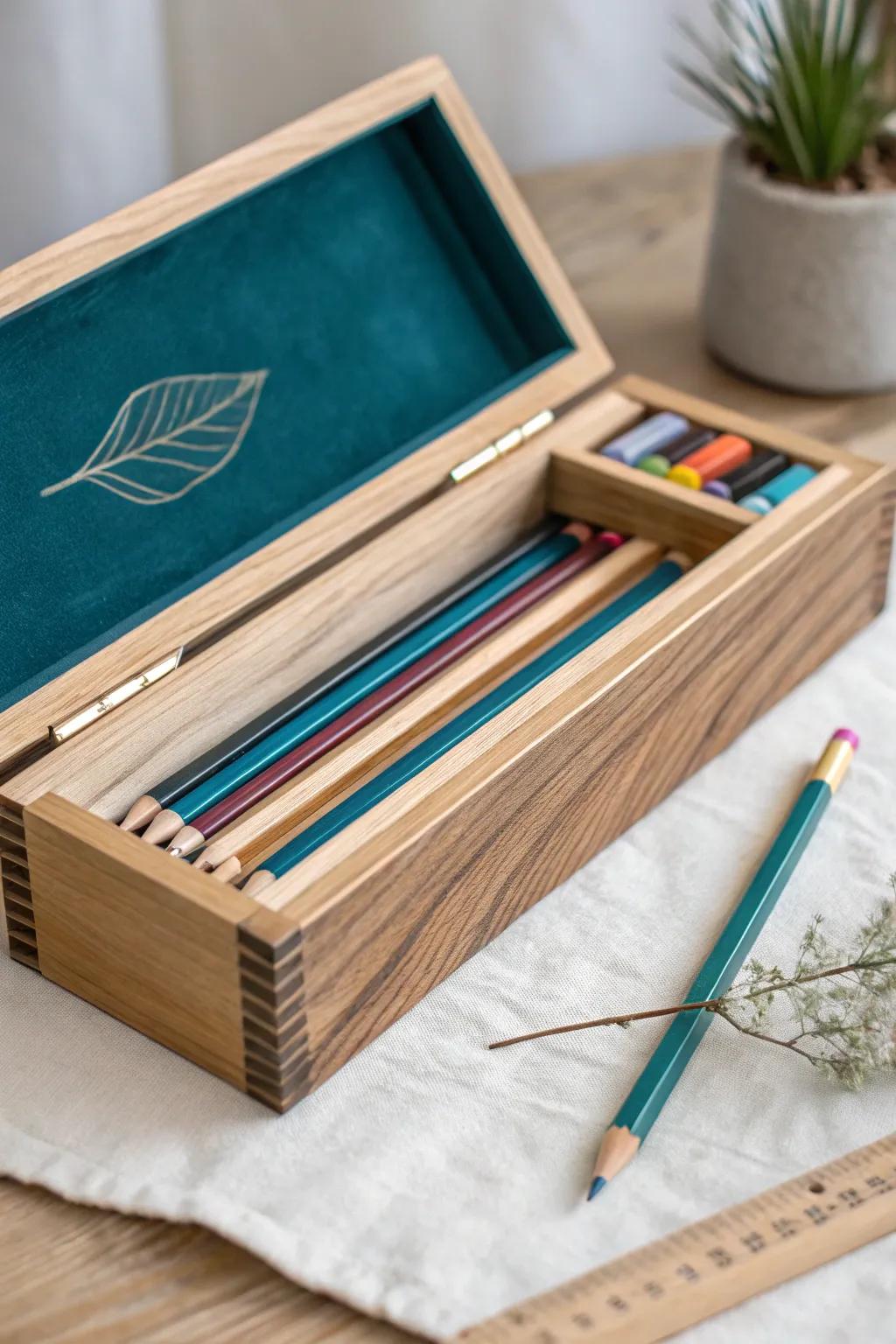Discover the art of gifting with a pencil box that offers a delightful surprise.