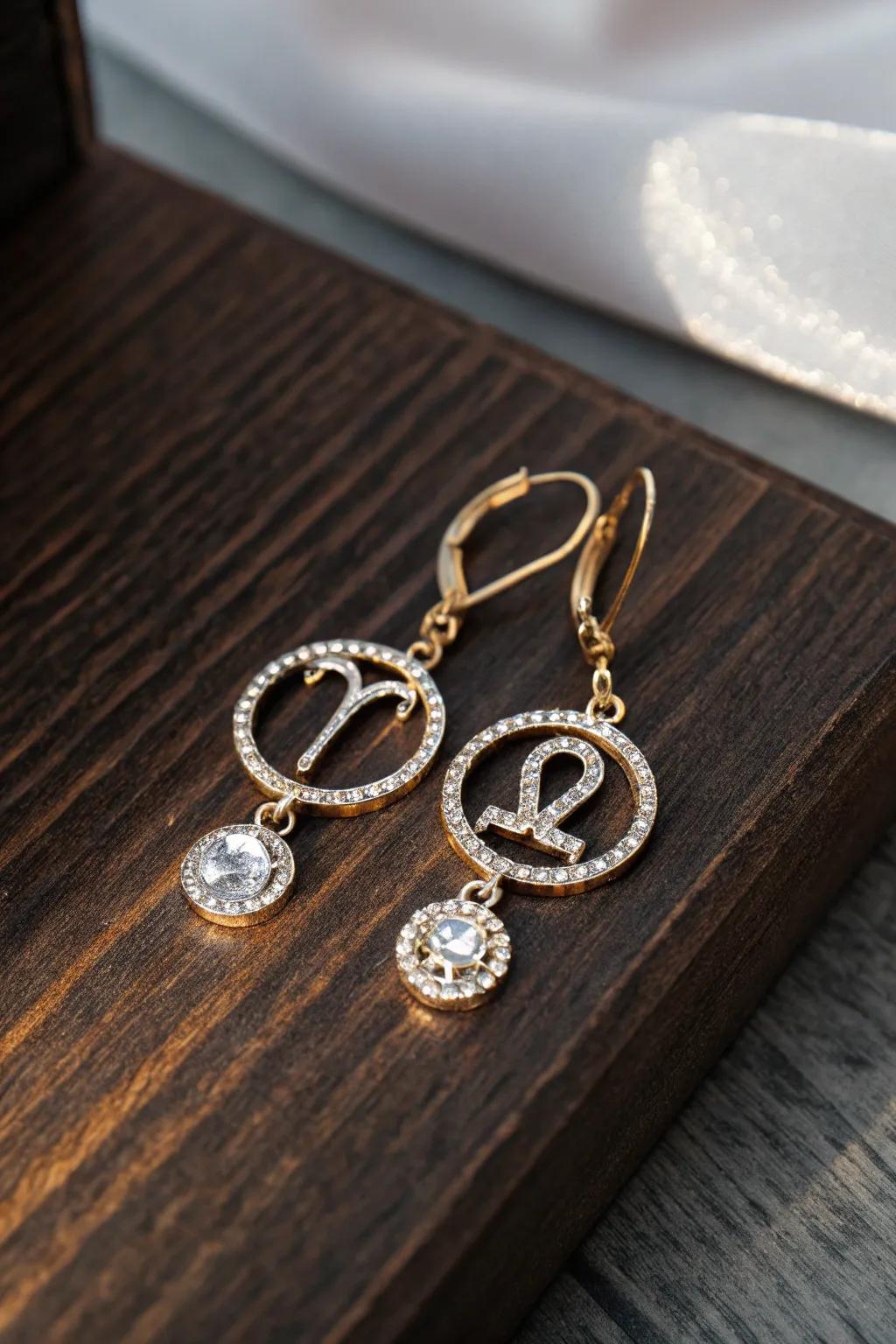 Show off your unique personality with zodiac sign earrings.