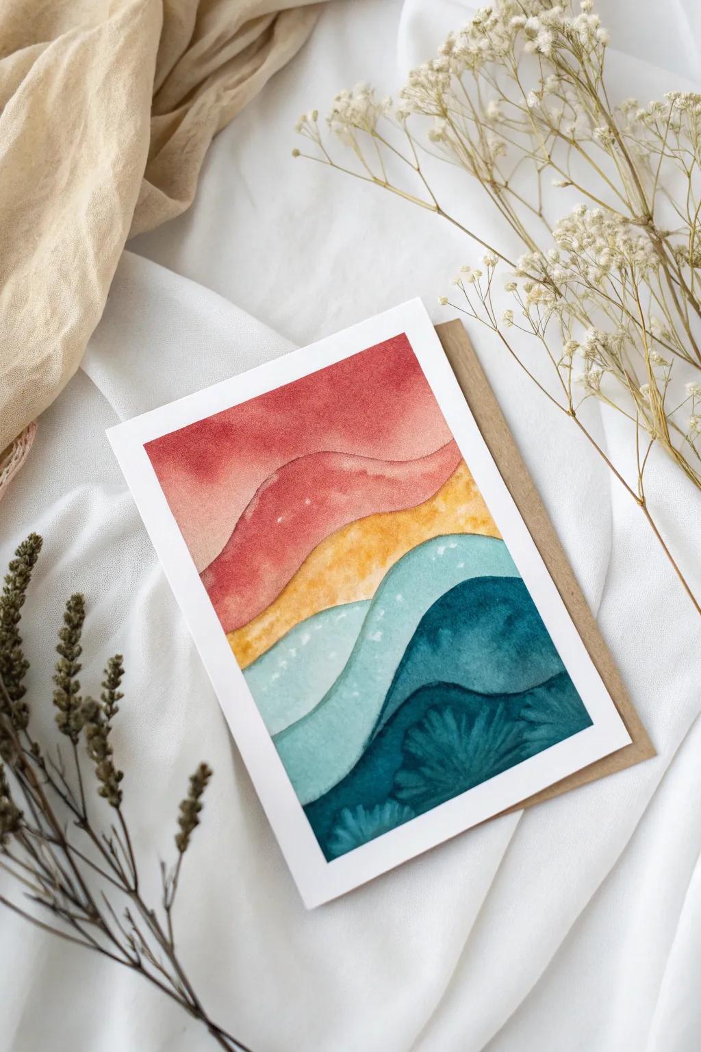 Transform your cards with the beauty of watercolor artistry.