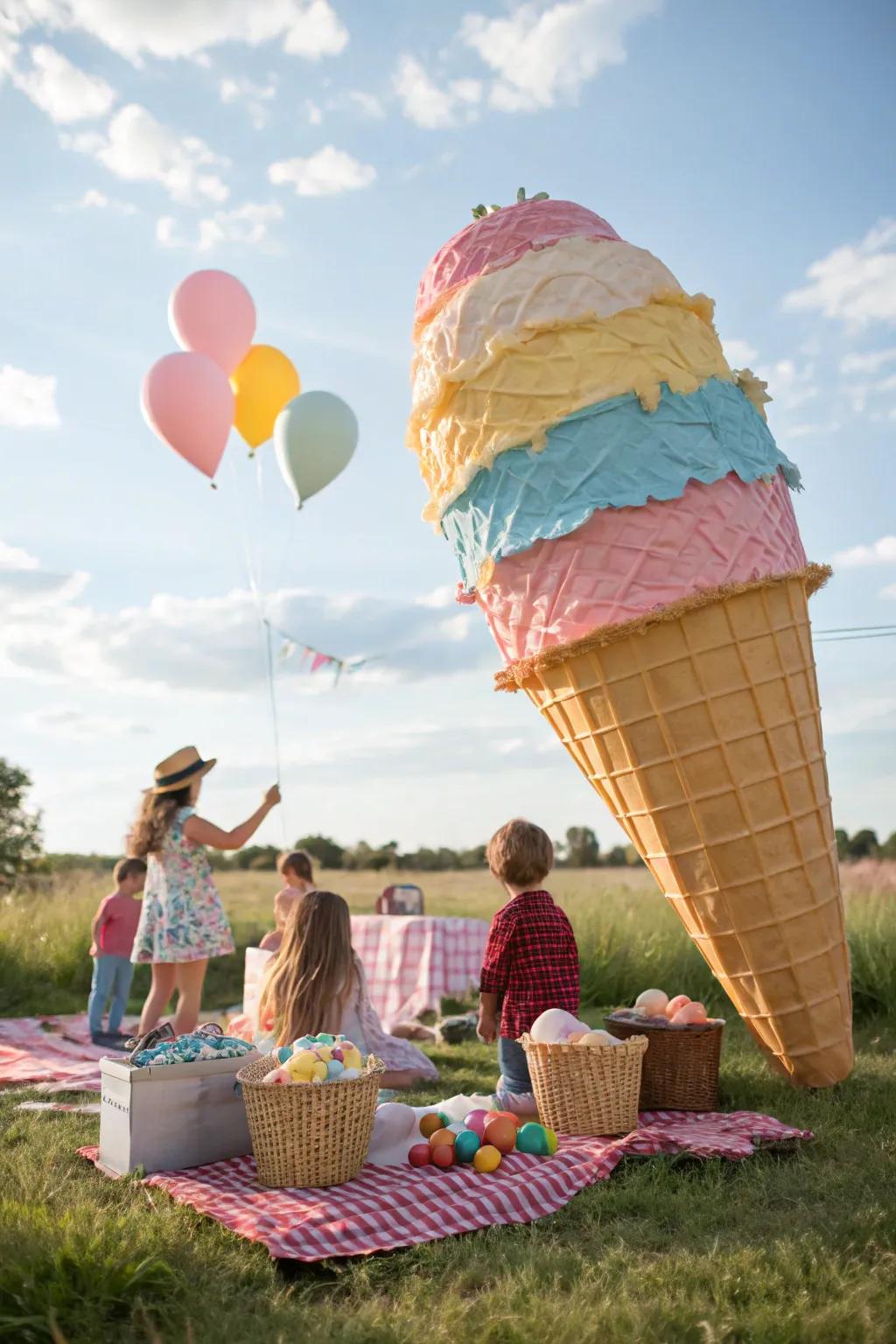 Satisfy your sweet tooth with an ice cream piñata.