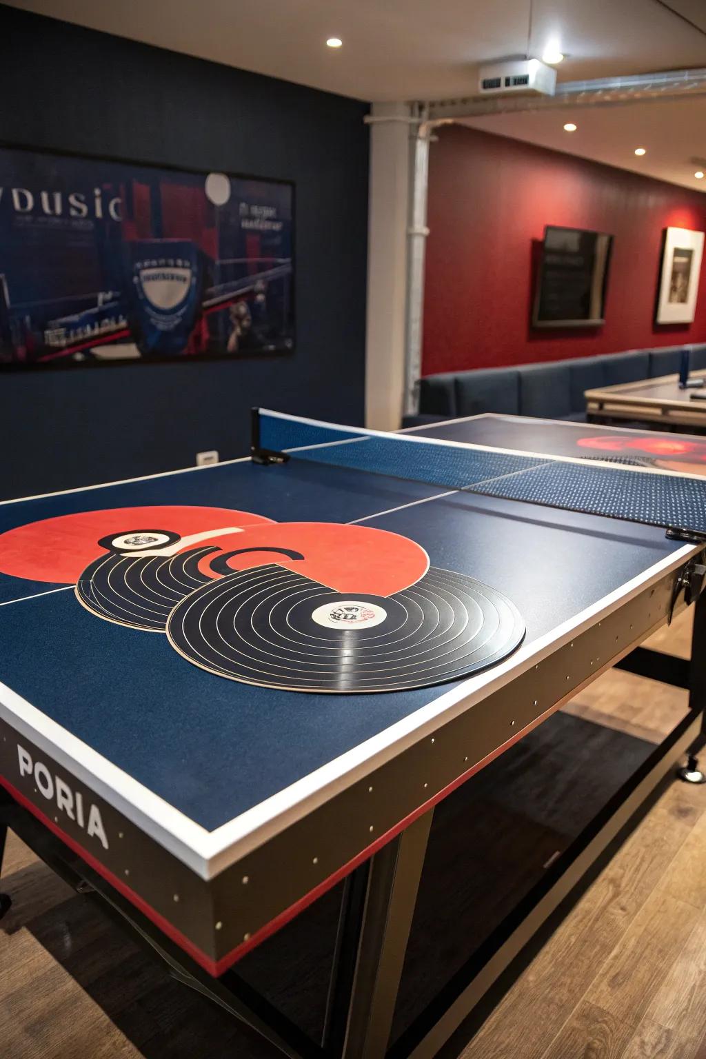 Elevate your game with a music-themed ping pong table that hits all the right notes.
