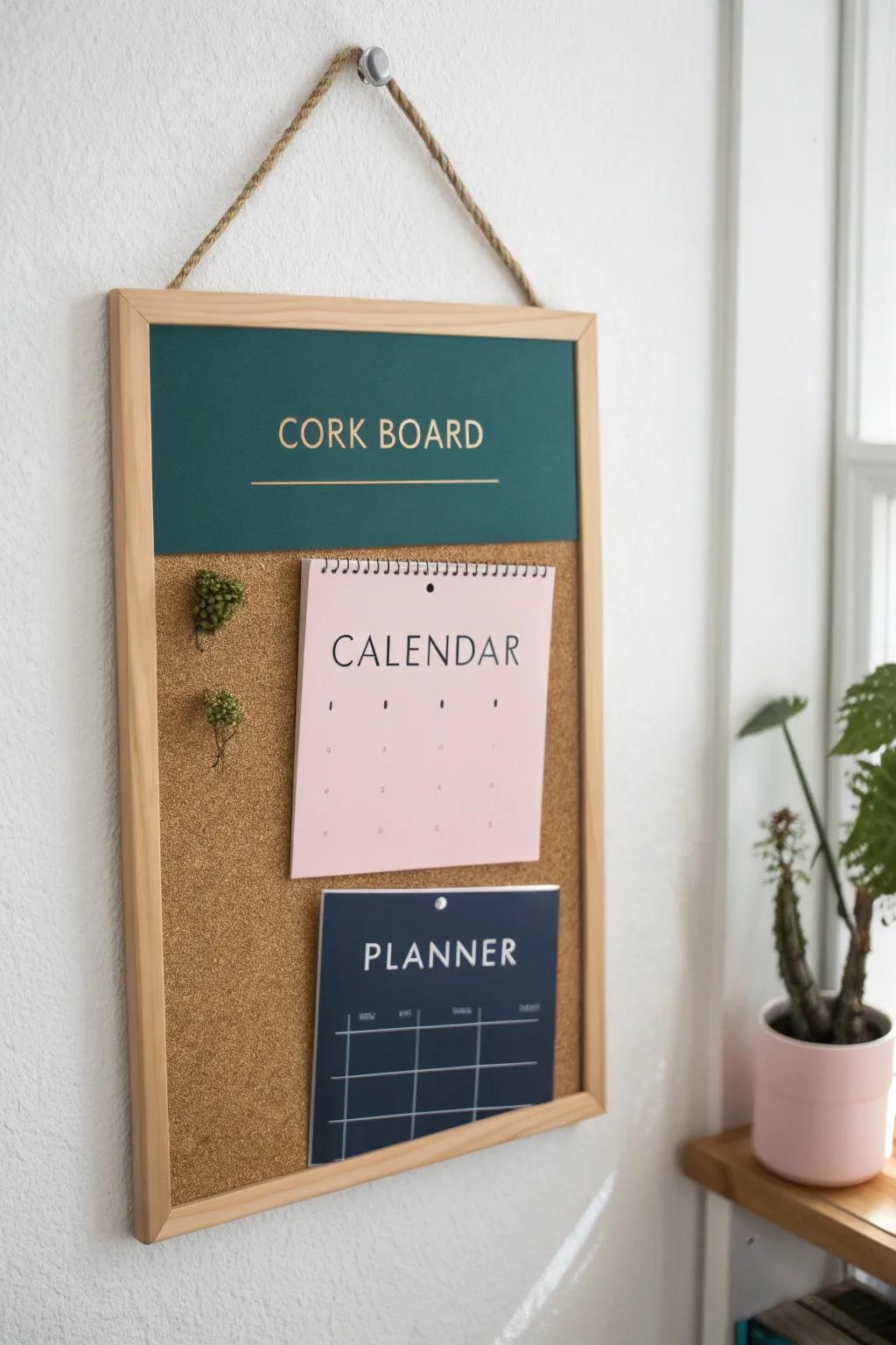 Transform your space into an Organizational Hub with a touch of Scandinavian charm and Boho flair. 🌿📅✨