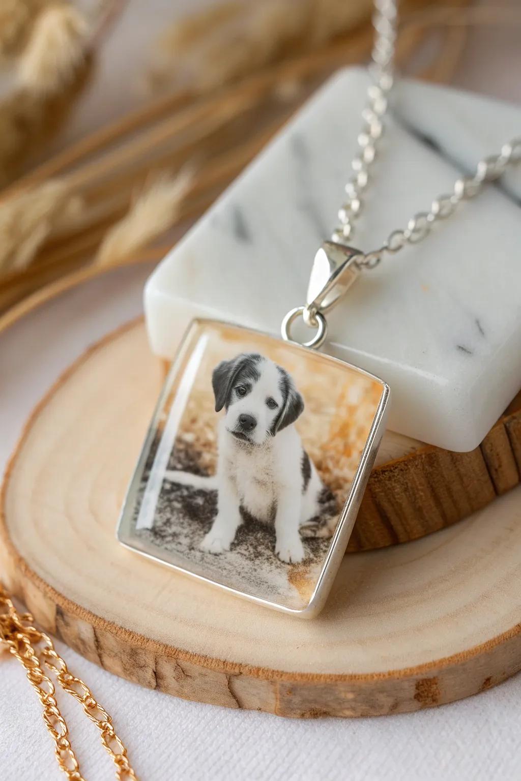 Capture memories with elegance: A timeless resin charm keepsake.