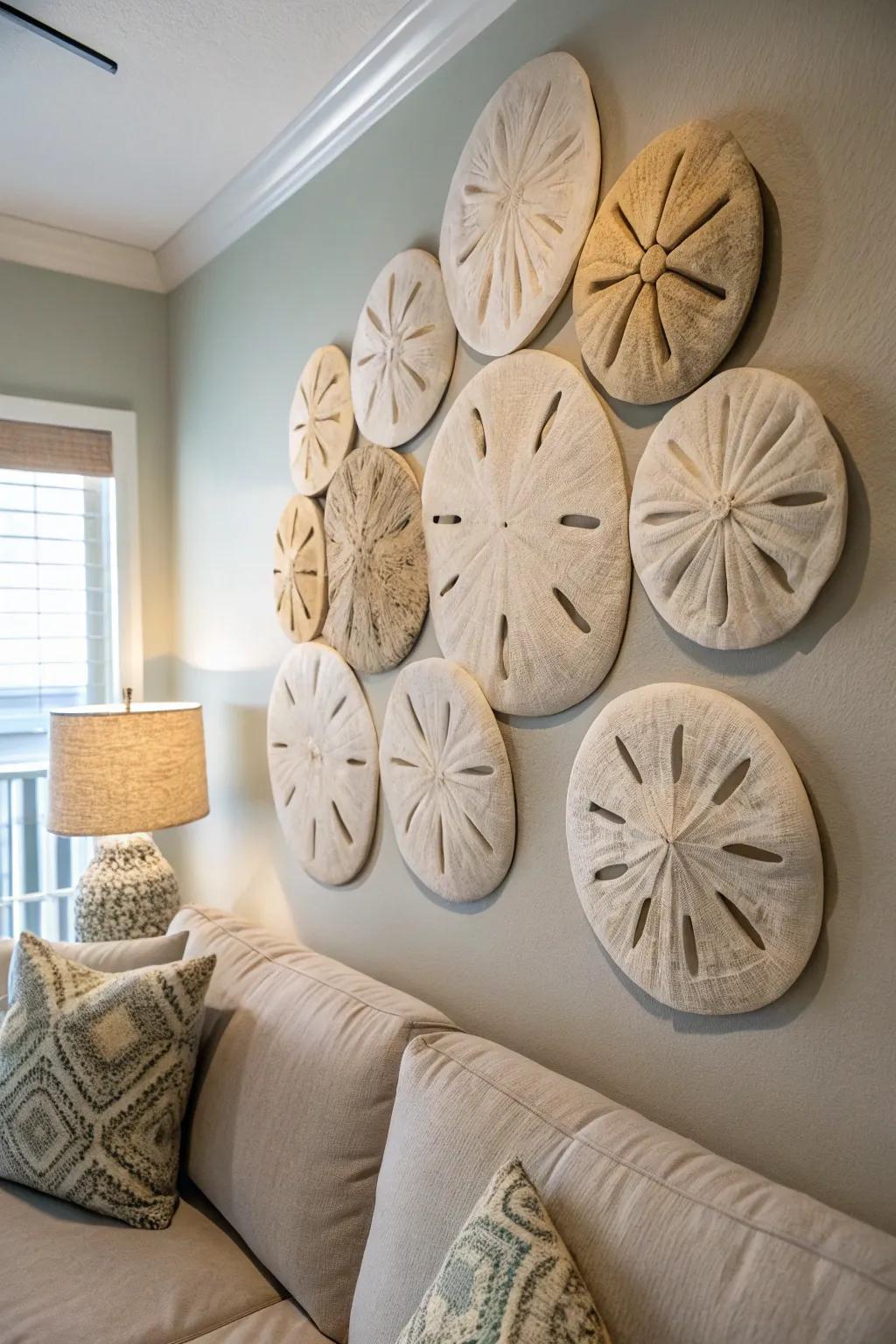 Turn your sand dollar collection into captivating wall art.