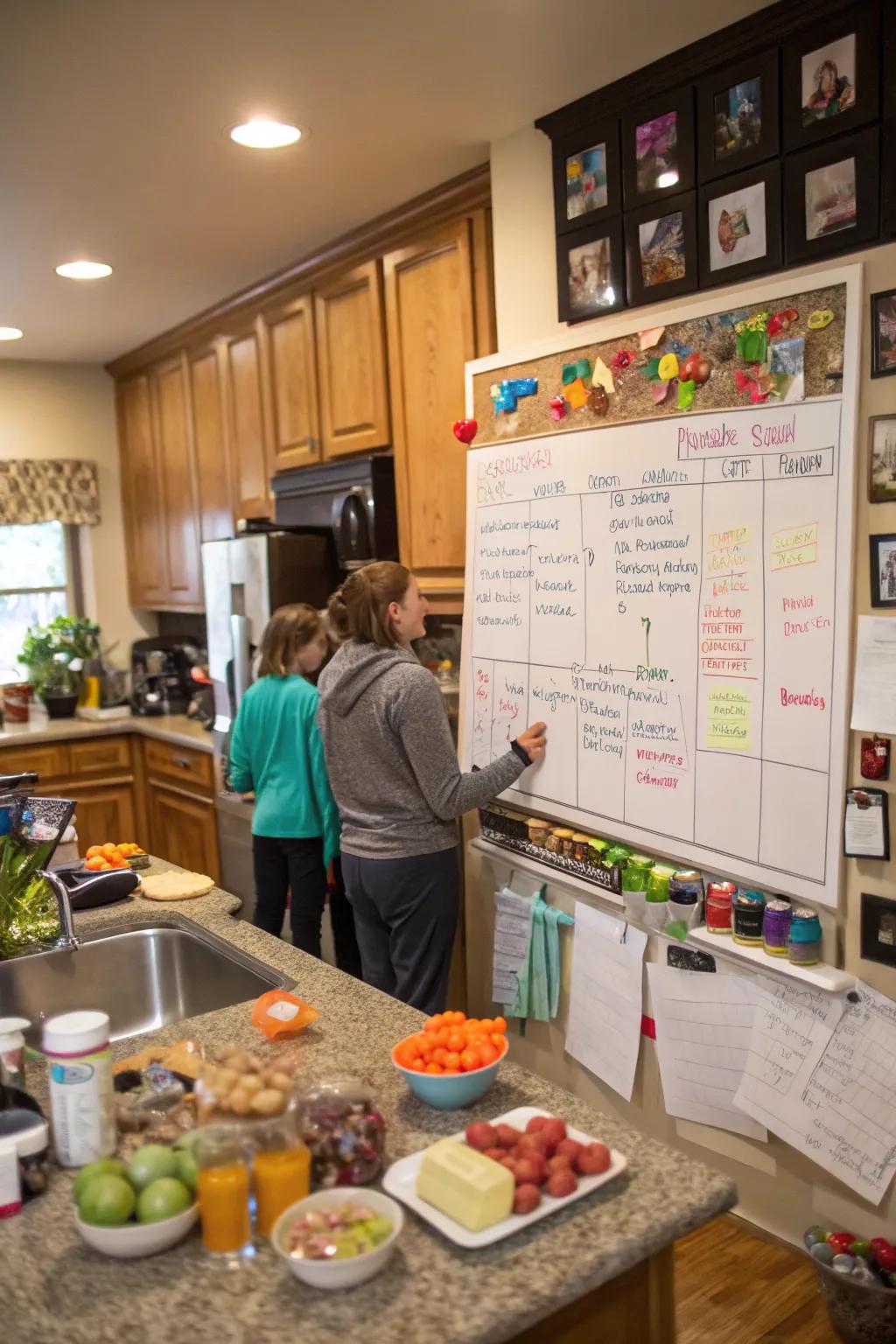 A family command center keeps everyone on the same page