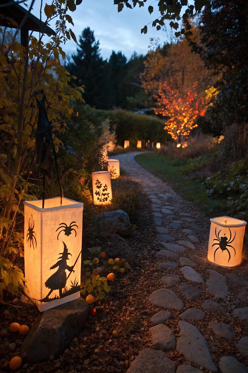 Illuminate your walkway with these enchanting Halloween luminaries.