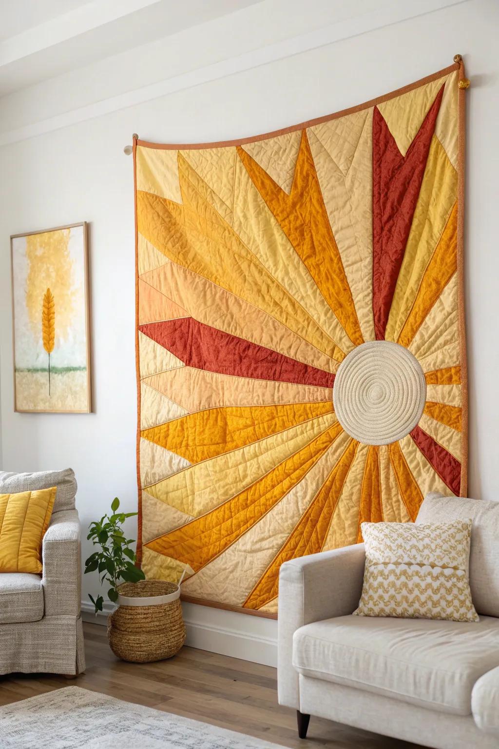 Bring the warmth of spring into your home with a quilt that captures the radiant beauty of sunshine.