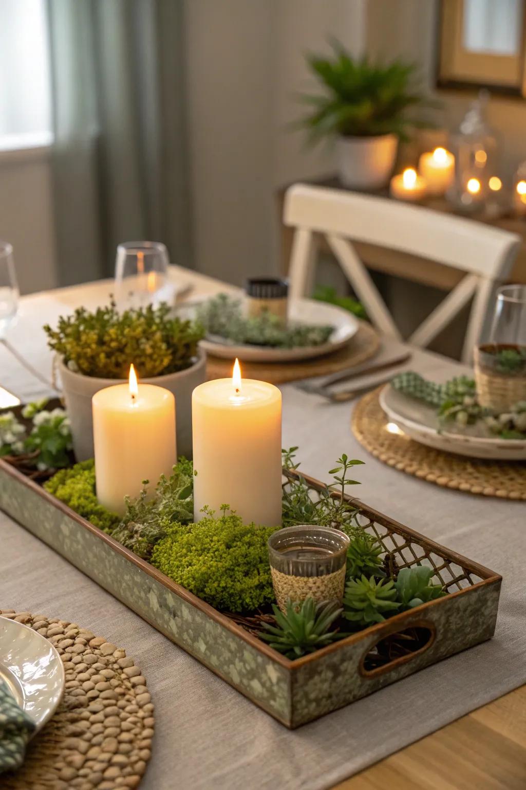 Decorative trays help organize and beautify your table.