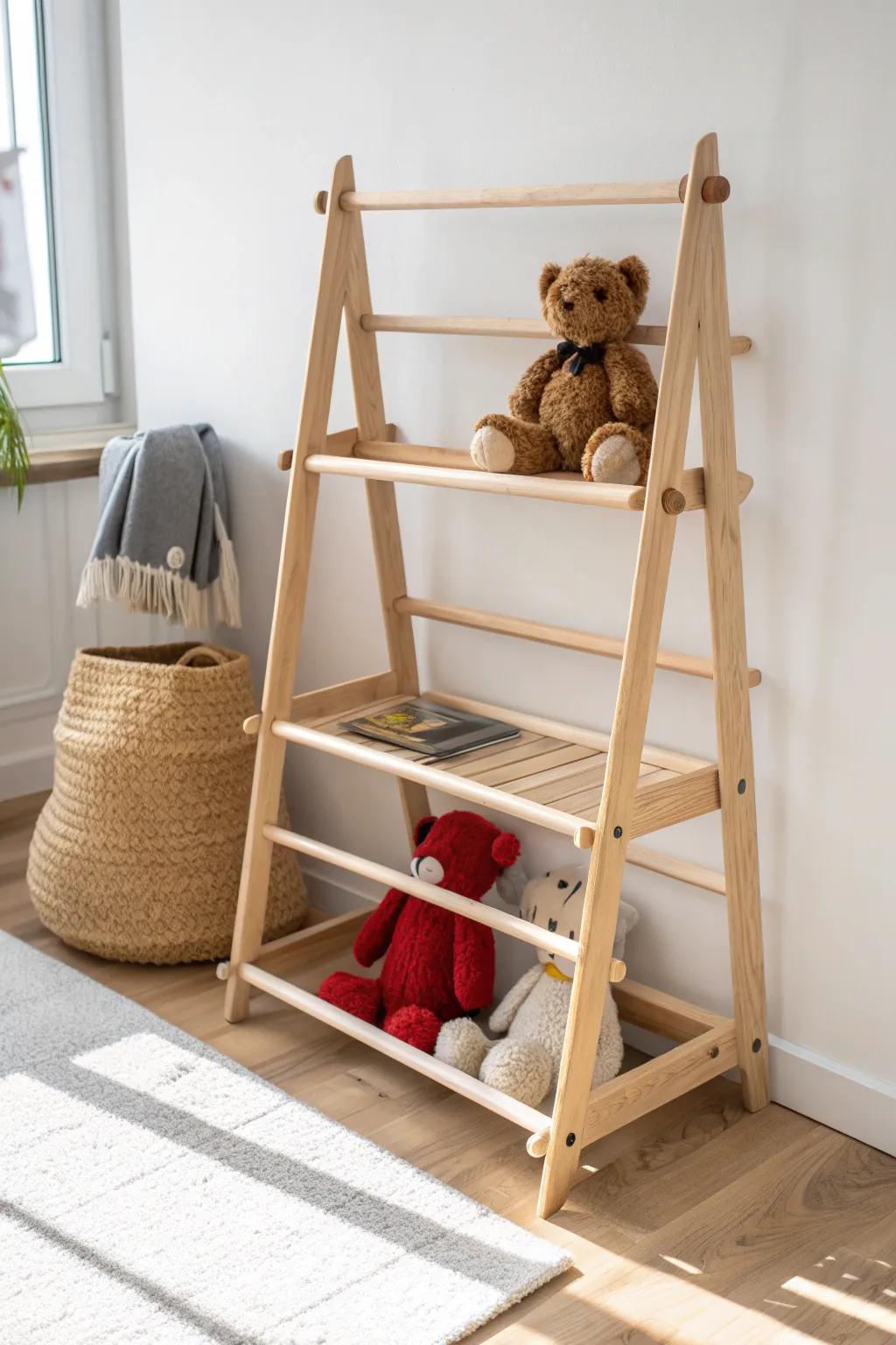 Transform your space with a minimalist toy rack—where style meets function.
