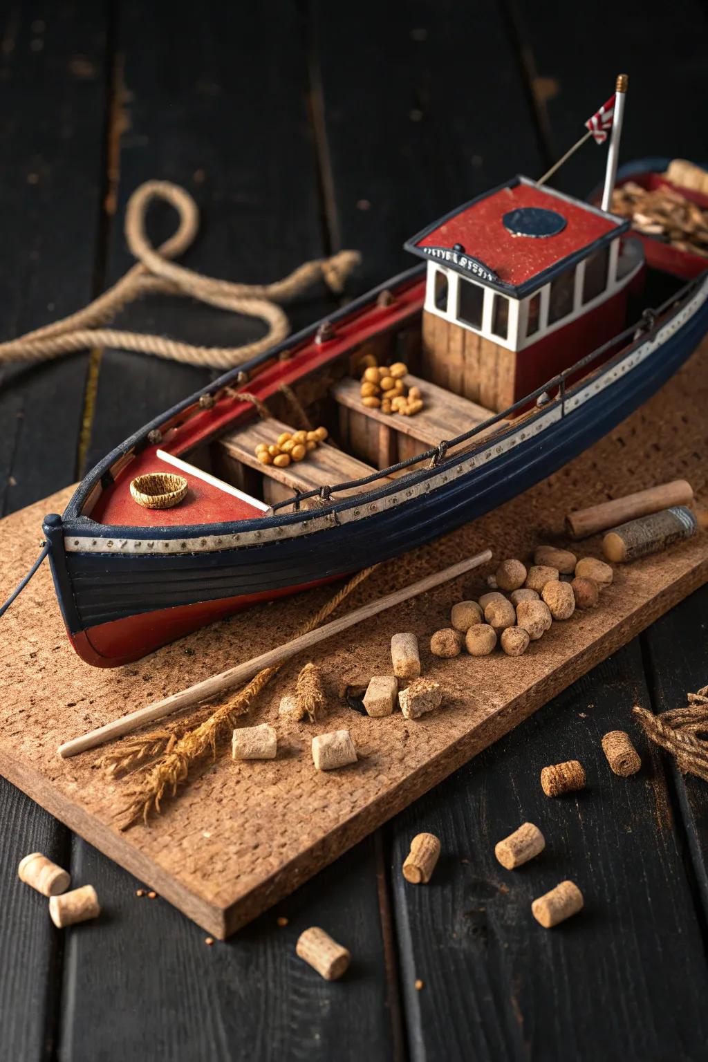Intricate craftsmanship: A lifeboat diorama that brings the Titanic's legacy to life.