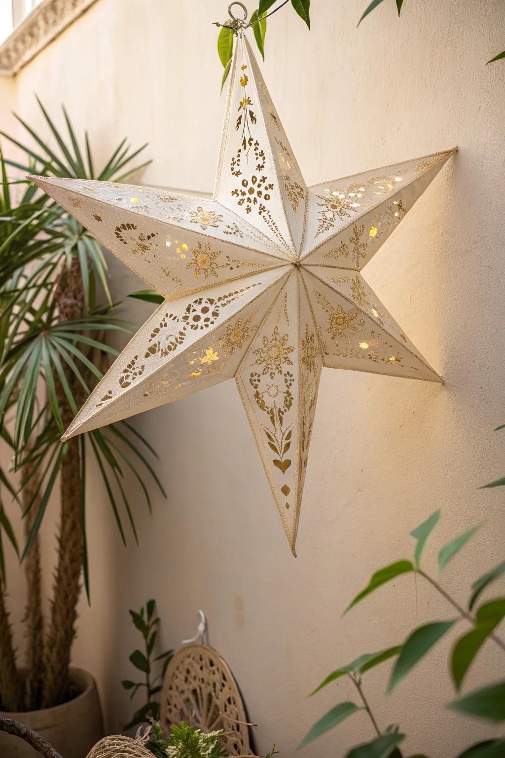 Illuminate your space with the shimmering elegance of a handcrafted paper mache parol.