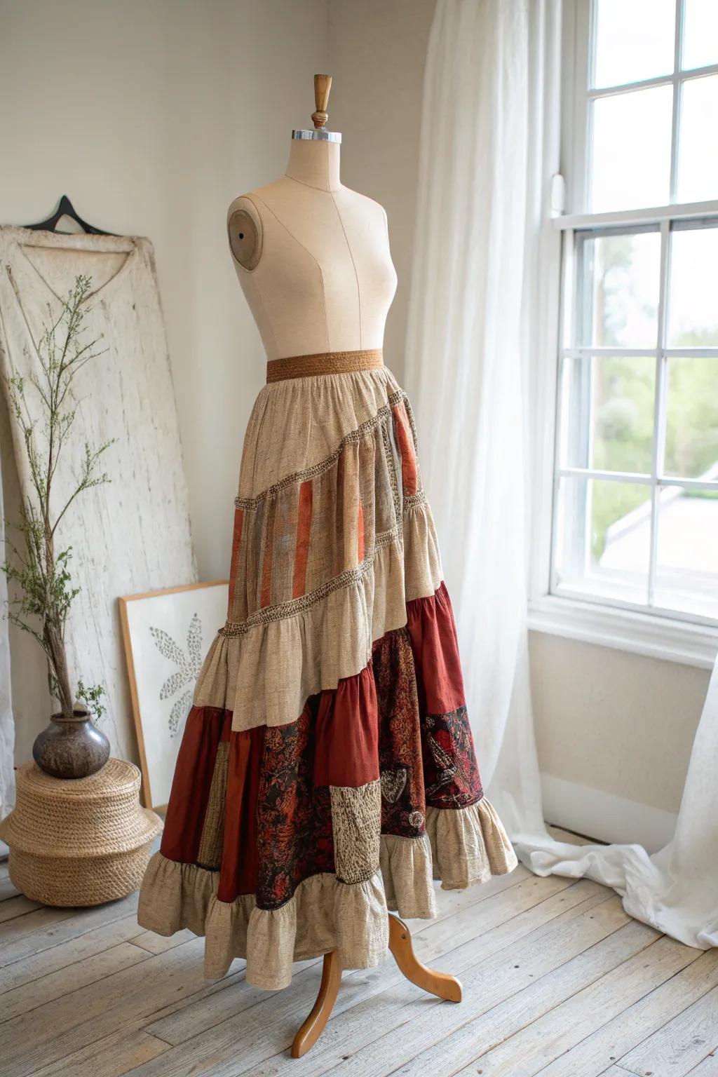 Elevate your style with a touch of creativity: Discover the art of layered skirts.