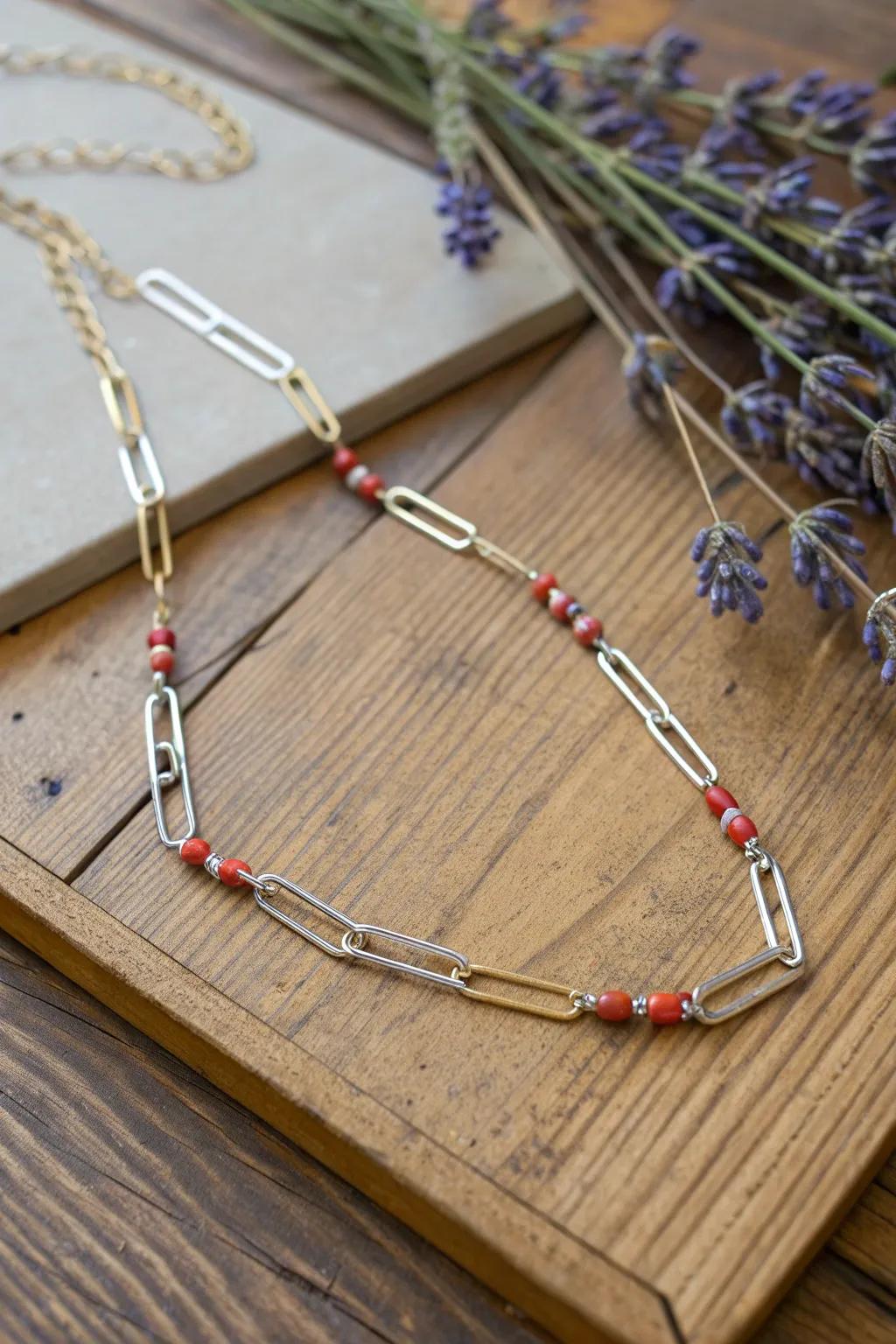 Transform the ordinary into extraordinary with this DIY paper clip necklace – where minimalist elegance meets bold creativity.