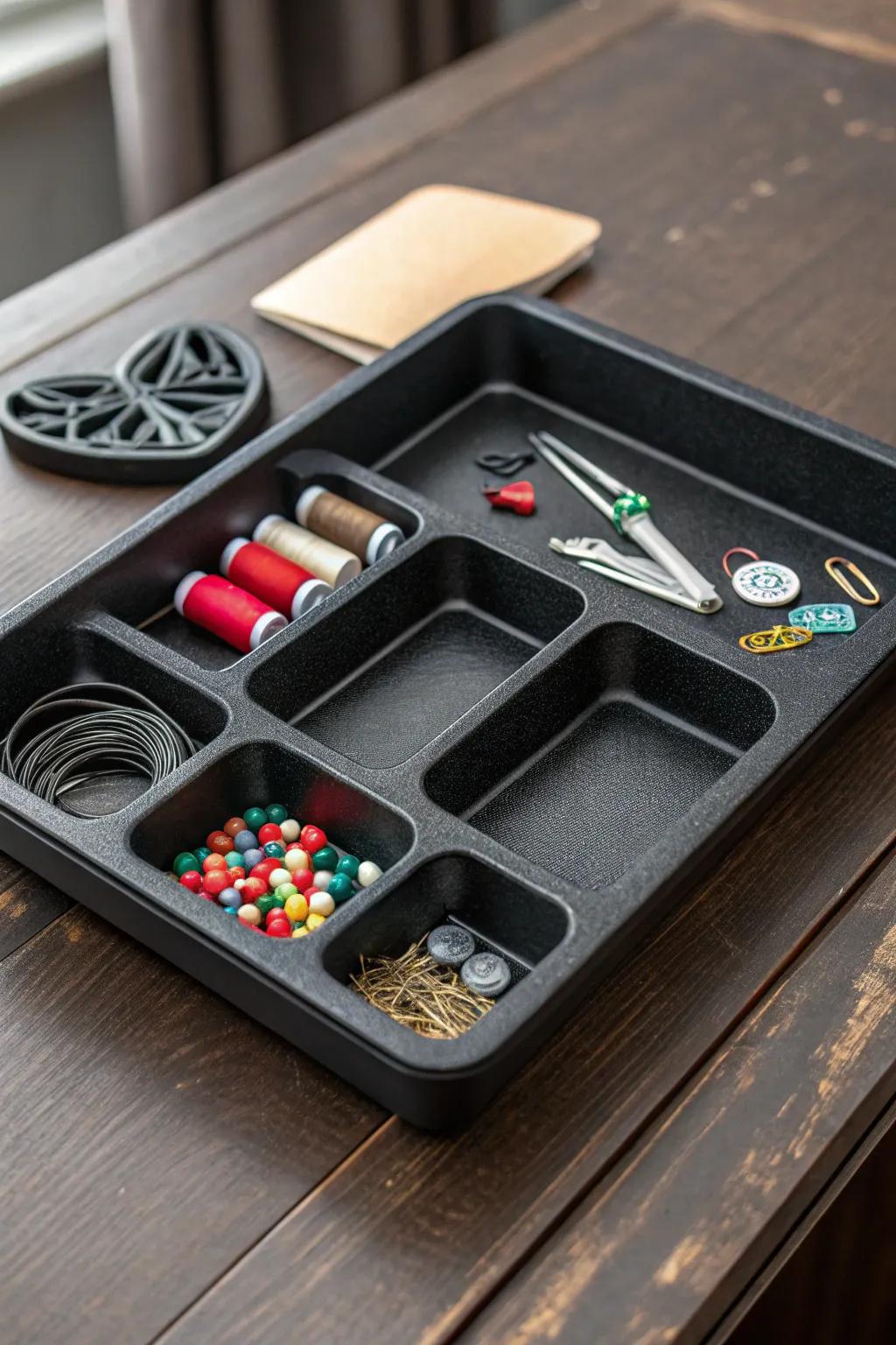 Transform your clutter into a masterpiece with custom vacuum-formed organizer trays!