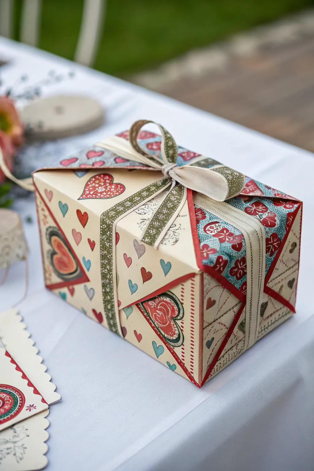 Envelope Valentine box, perfect for small gifts and treats.