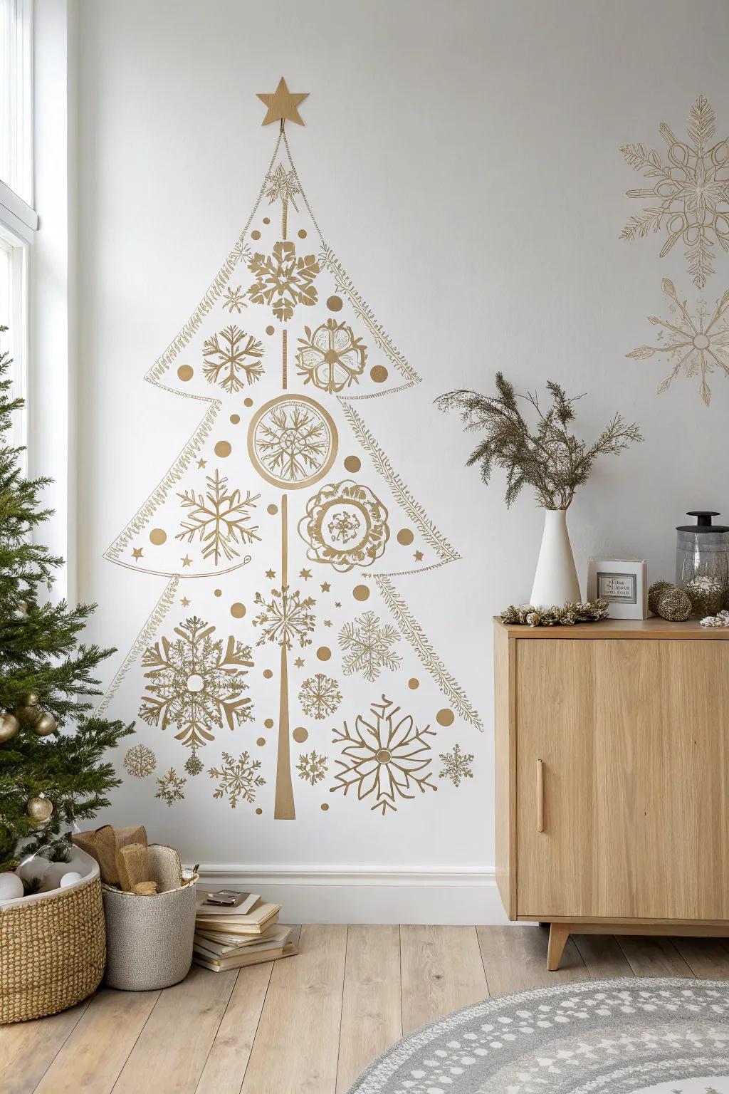 Elevate your holiday decor with stunning vinyl wall art that brings Scandinavian simplicity and festive charm to your home.