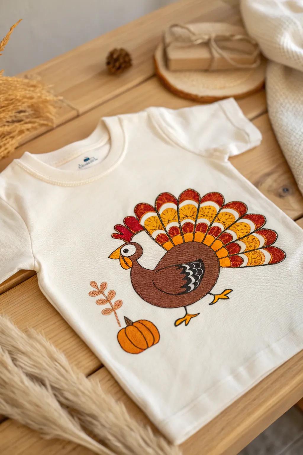 Bring joy to your Thanksgiving with this playful turkey tee—perfect for a touch of humor and style!