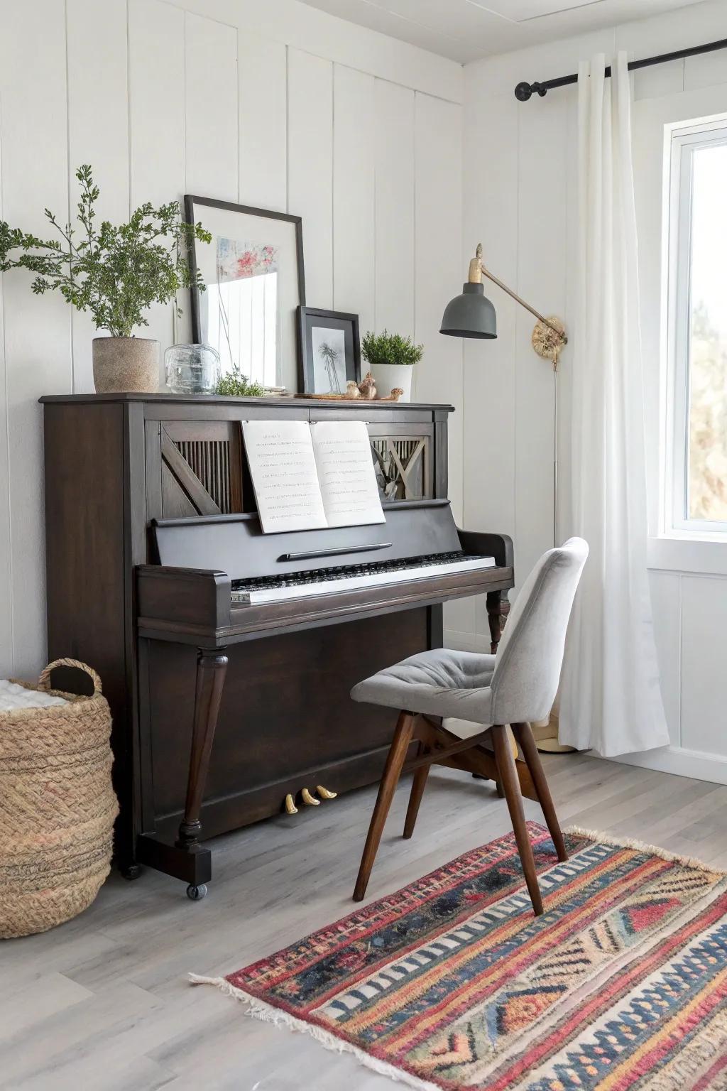 Transform your workspace with a touch of musical elegance and minimalist charm.