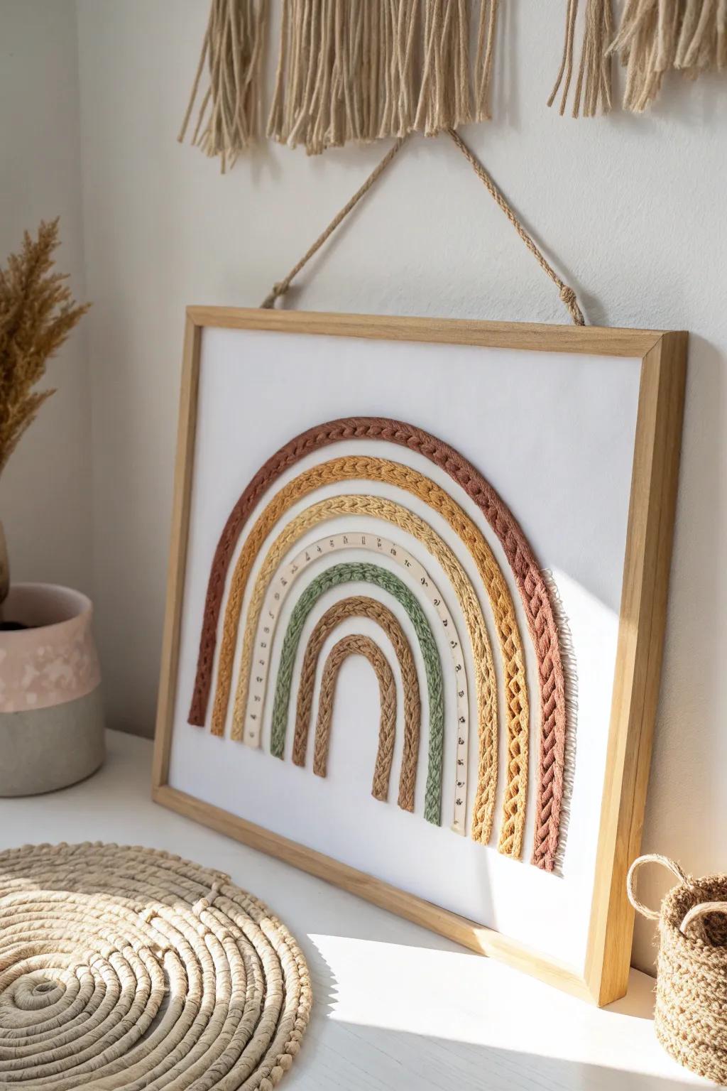 Embrace diversity with an inclusion rainbow that speaks volumes in simplicity. #UnityInCraft #ScandinavianBoho