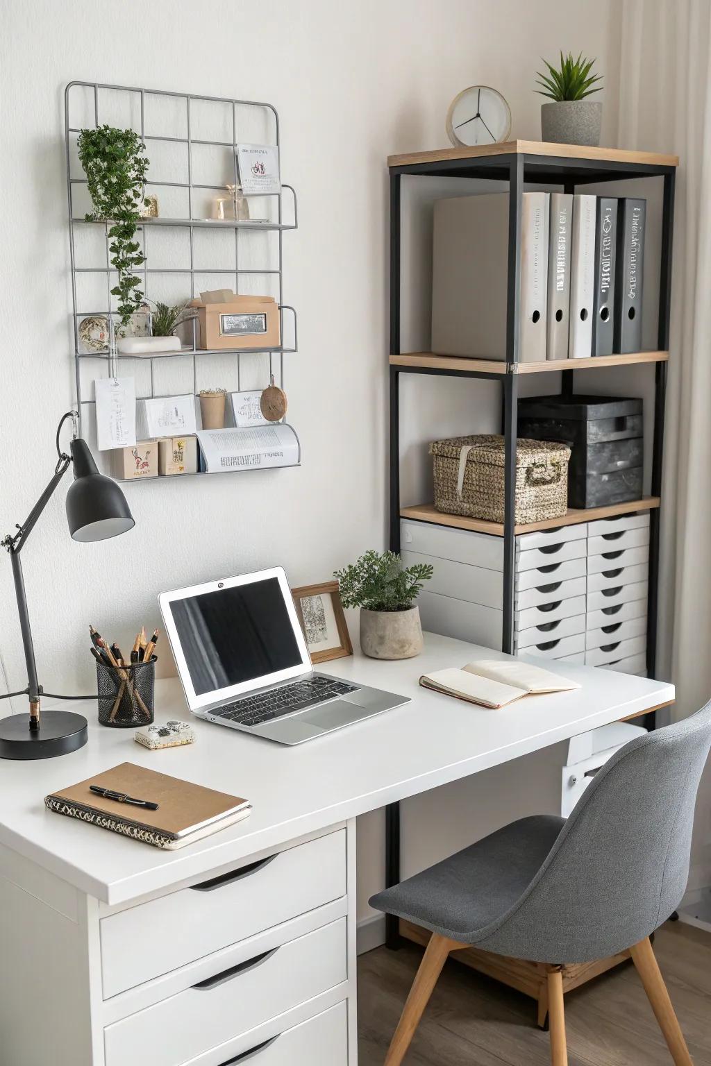 A decluttered desk promotes mental clarity and productivity.