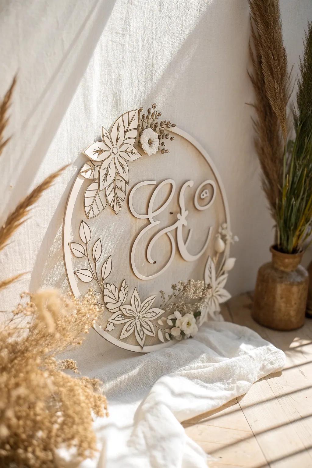 Add a personal touch to your wedding with bespoke 3D printed signs that blend elegance and individuality.