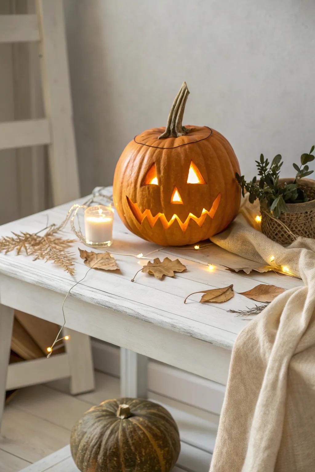 Illuminate your autumn nights with the enchanting glow of expertly carved pumpkins.