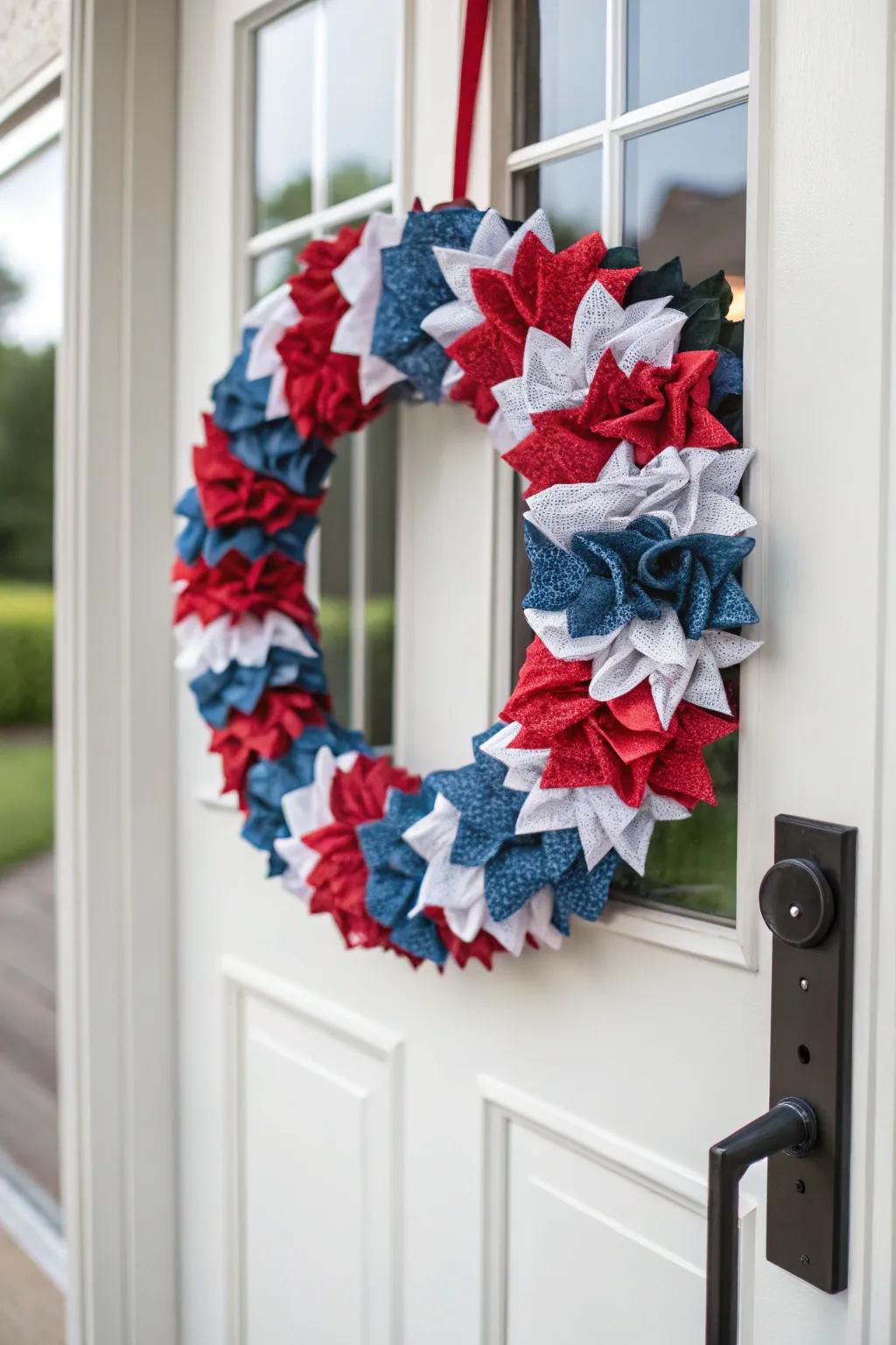 A simple and quick napkin fold wreath that's perfect for family crafting.