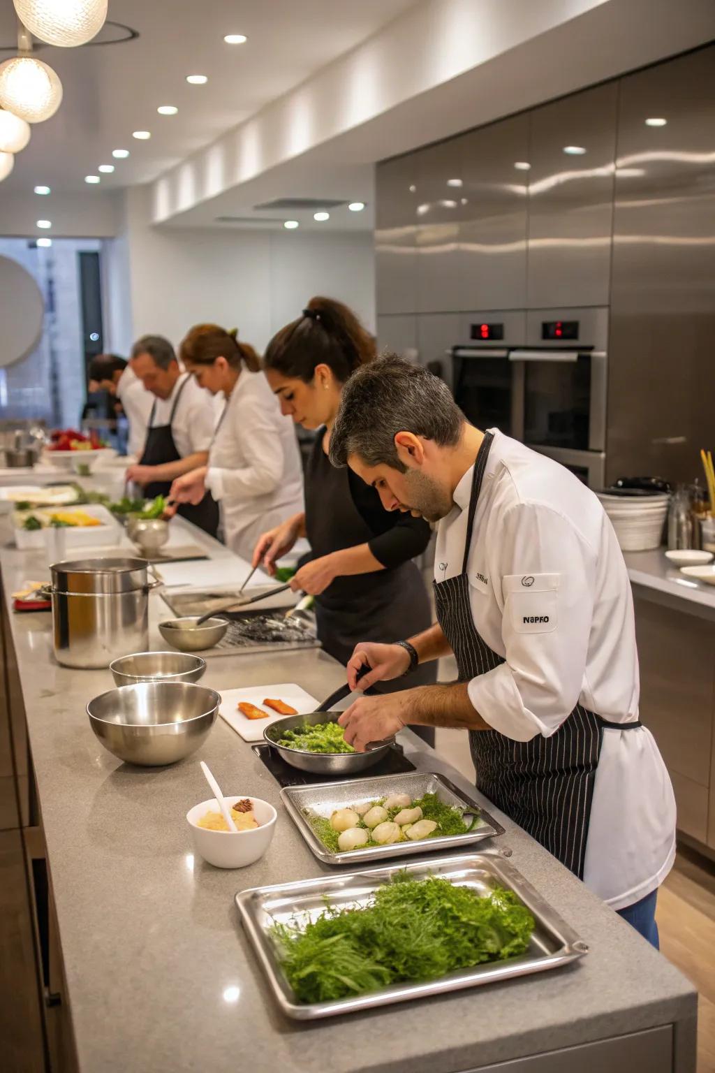 Cook up memories with a gourmet cooking class.