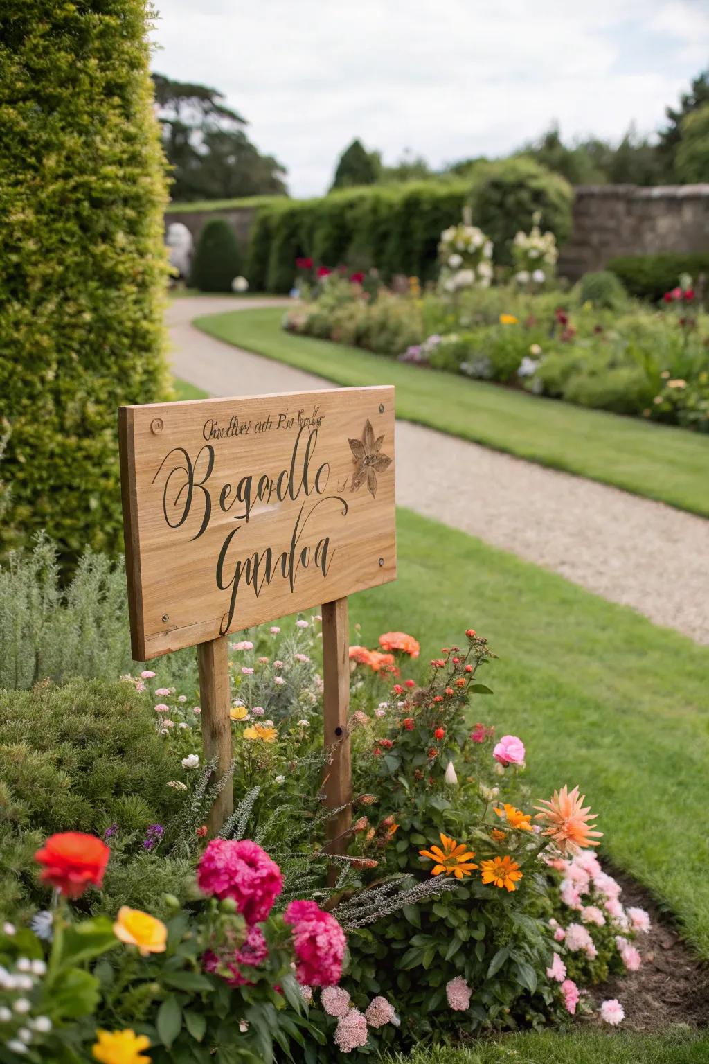 Add a personal touch to her garden with a custom sign.