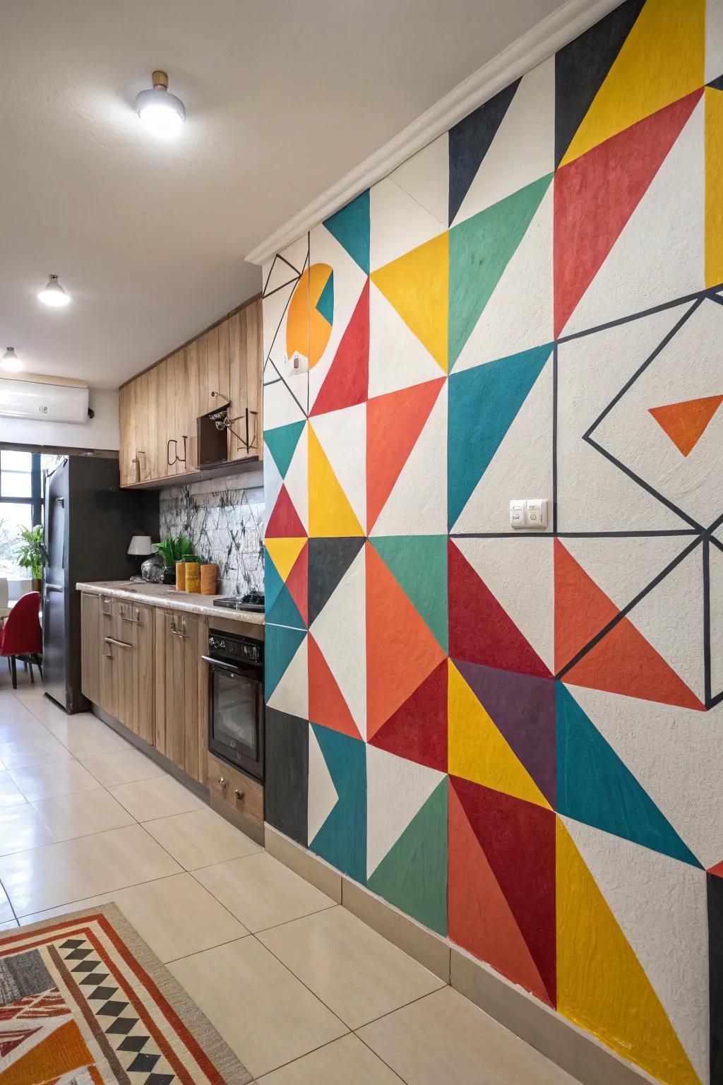 Geometric patterns bring a modern edge to your decor.