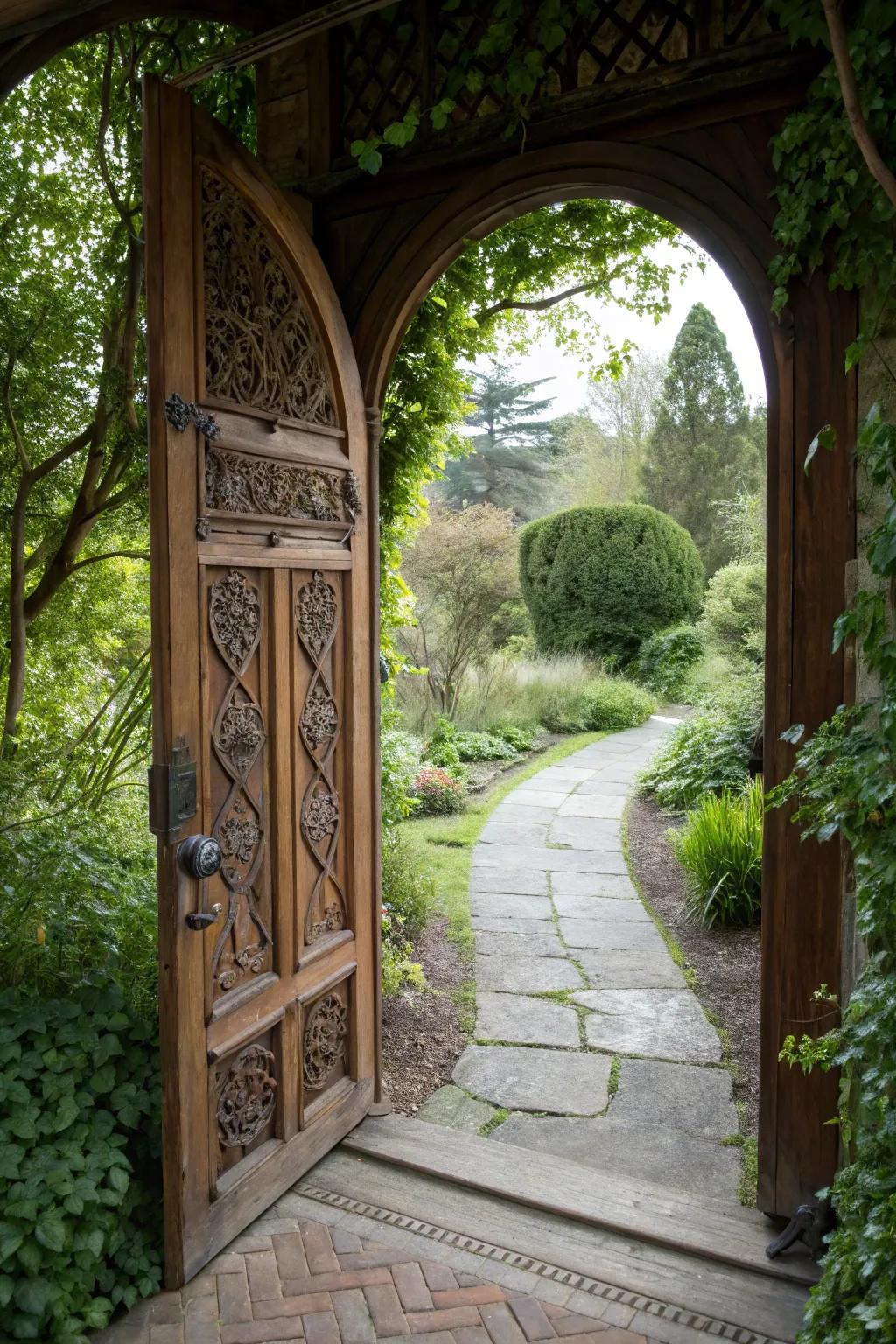 Arched doorways provide a graceful entry point with a touch of elegance.