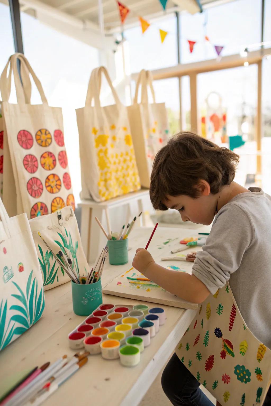 Design your own tote bag for school supplies.