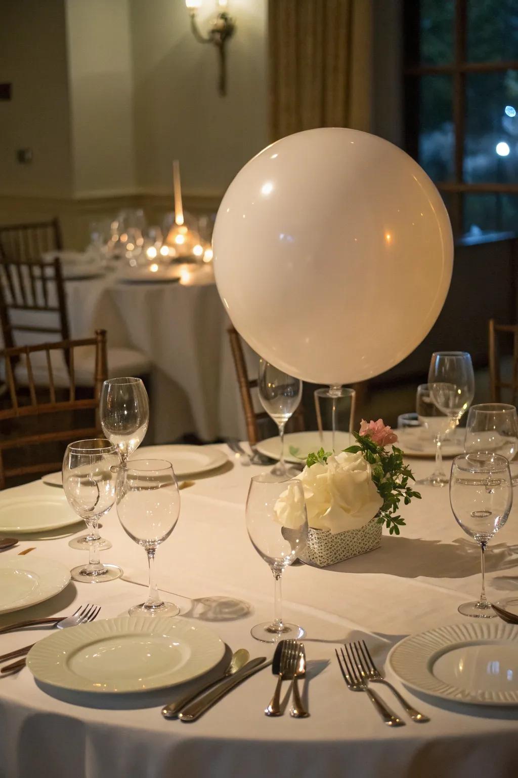 Elevate your table setting with a floating ball centerpiece.