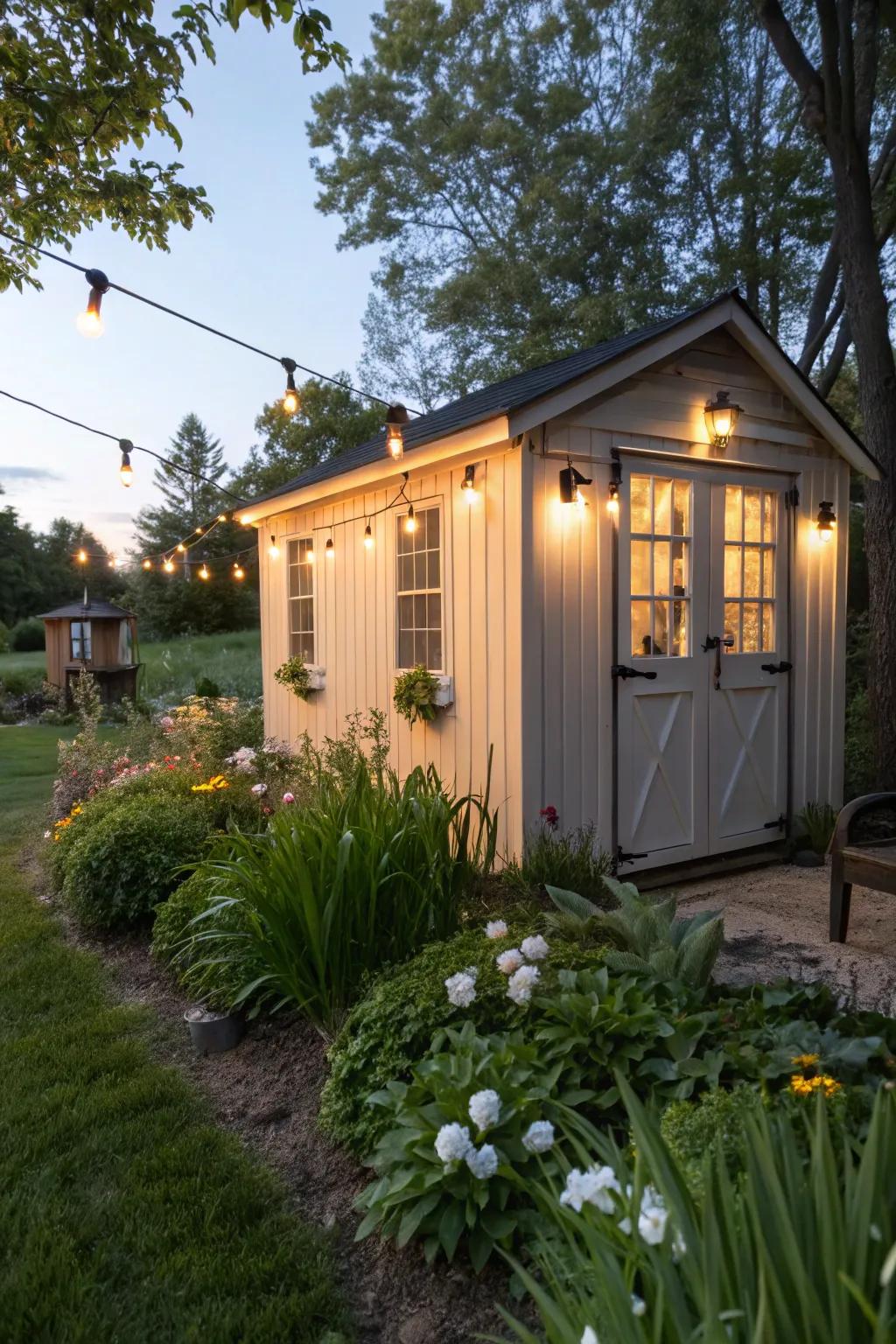 Outdoor barn lights enhance both functionality and charm in your garden.