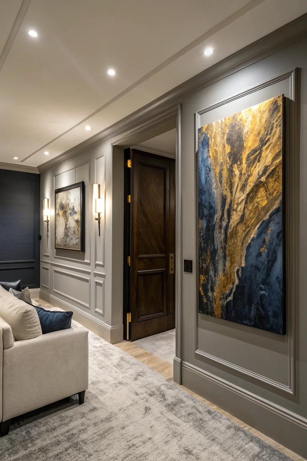 Unlock the allure of secrecy with this stunning art-concealed door. Perfect for those who appreciate both style and intrigue.