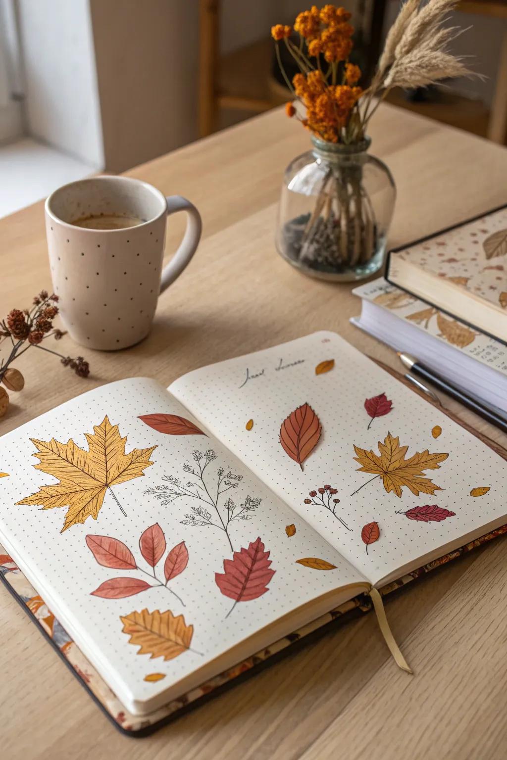 Capture the essence of each season with beautifully themed journal pages that tell your story.