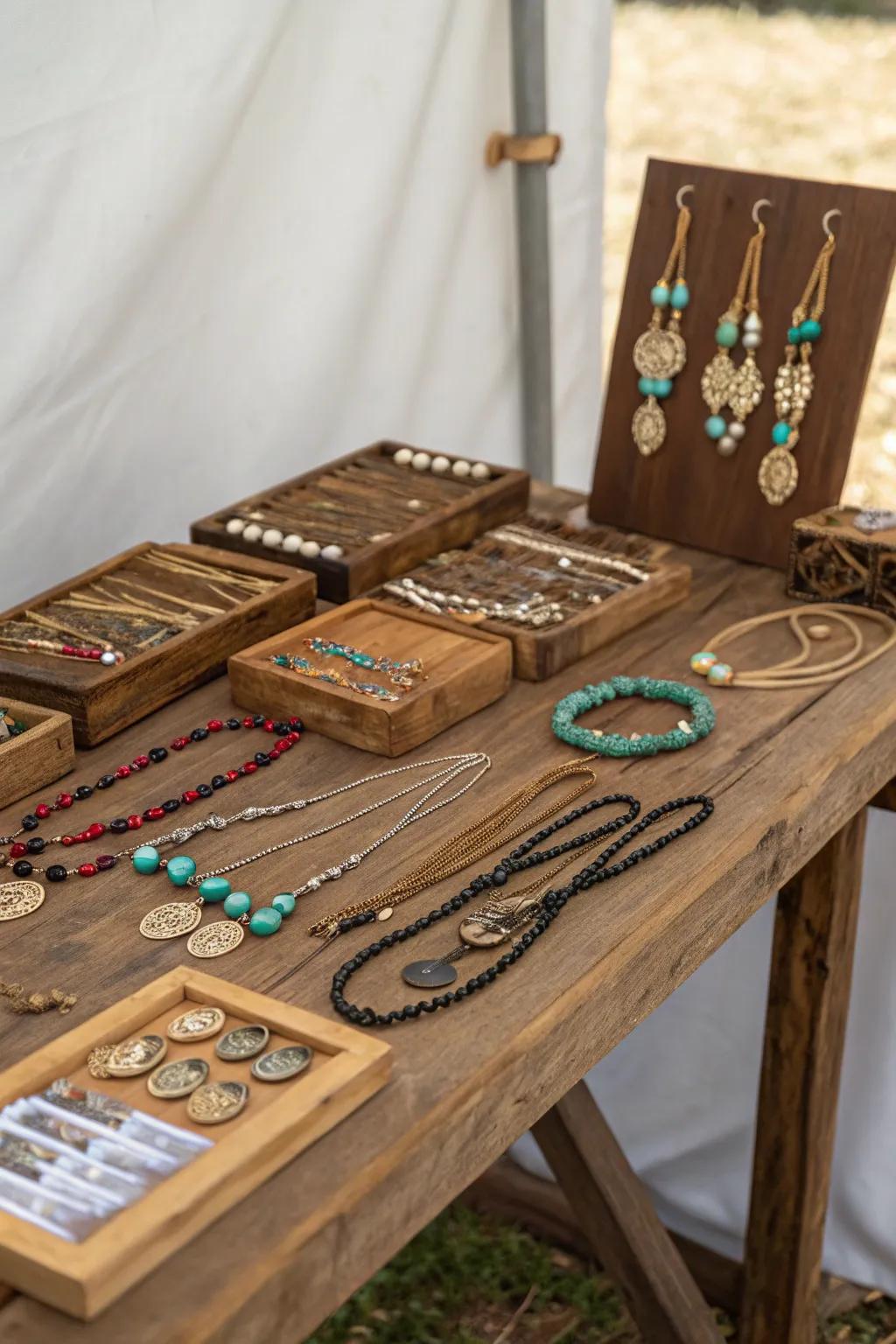 Gift her a unique piece of handcrafted jewelry.