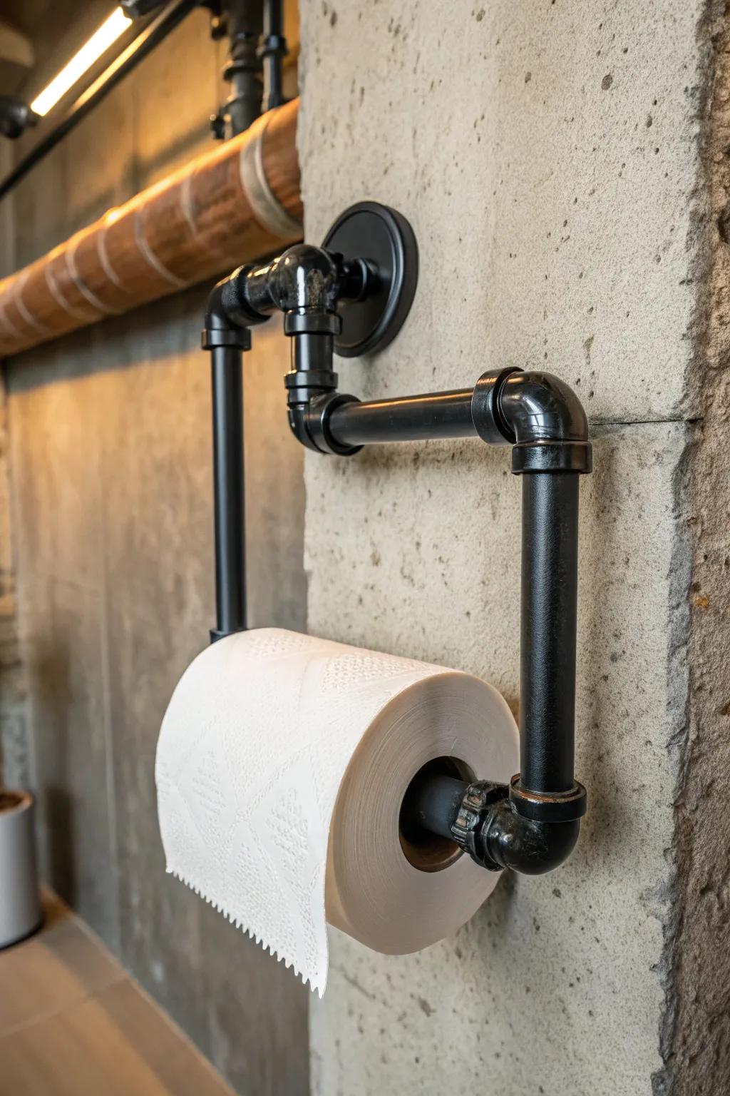 Elevate your bathroom style with a touch of industrial elegance.