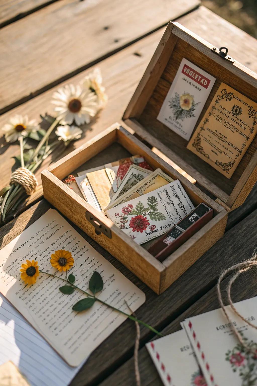 An explosion box filled with cherished keepsakes.